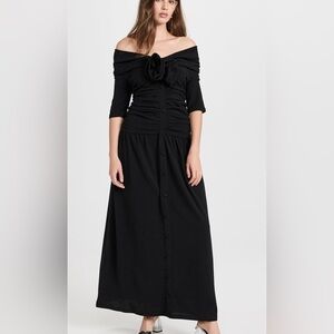 Tach clothing Adelina knitted dress with floral appliqué